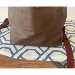 Green Long champs Le Pliage Backpack